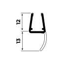 Mitteldichtung | Duschtürdichtung  | 4-5 mm sowie 6-8 mm Glasstärke | 200 - 250 cm