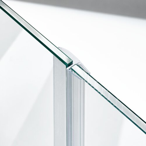 Mitteldichtung / Türdichtung / Wanddichtung mit langem Wasserabweiser | 6-8 mm Glasstärke | 200 cm Länge