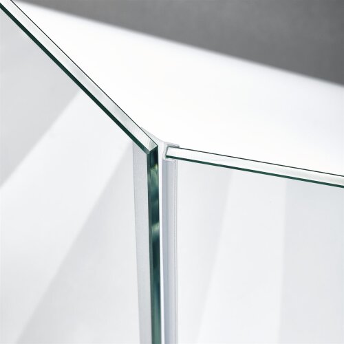 Mitteldichtung / Spaltdichtung 135° Winkel | 6 + 8 mm Glasstärke | 200 cm Länge | kurzer Glaseinstand