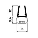 2er Set Magnetschließleiste 180° | 4-5 mm | 6-8mm | komplett Satz rechts & links | 200 - 250 cm